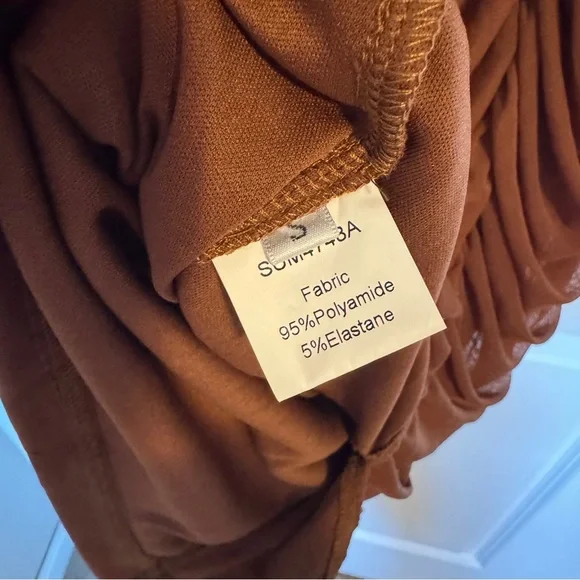 PARTHEA • RUCHED MESH BODYCON DRESS - Picture 7 of 7